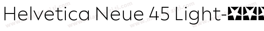 Helvetica Neue 45 Light字体转换